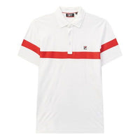 Yellow FILA Logo Printing Contrasting Colors Sports Short Sleeve Polo Shirt White F11M021108F-WT