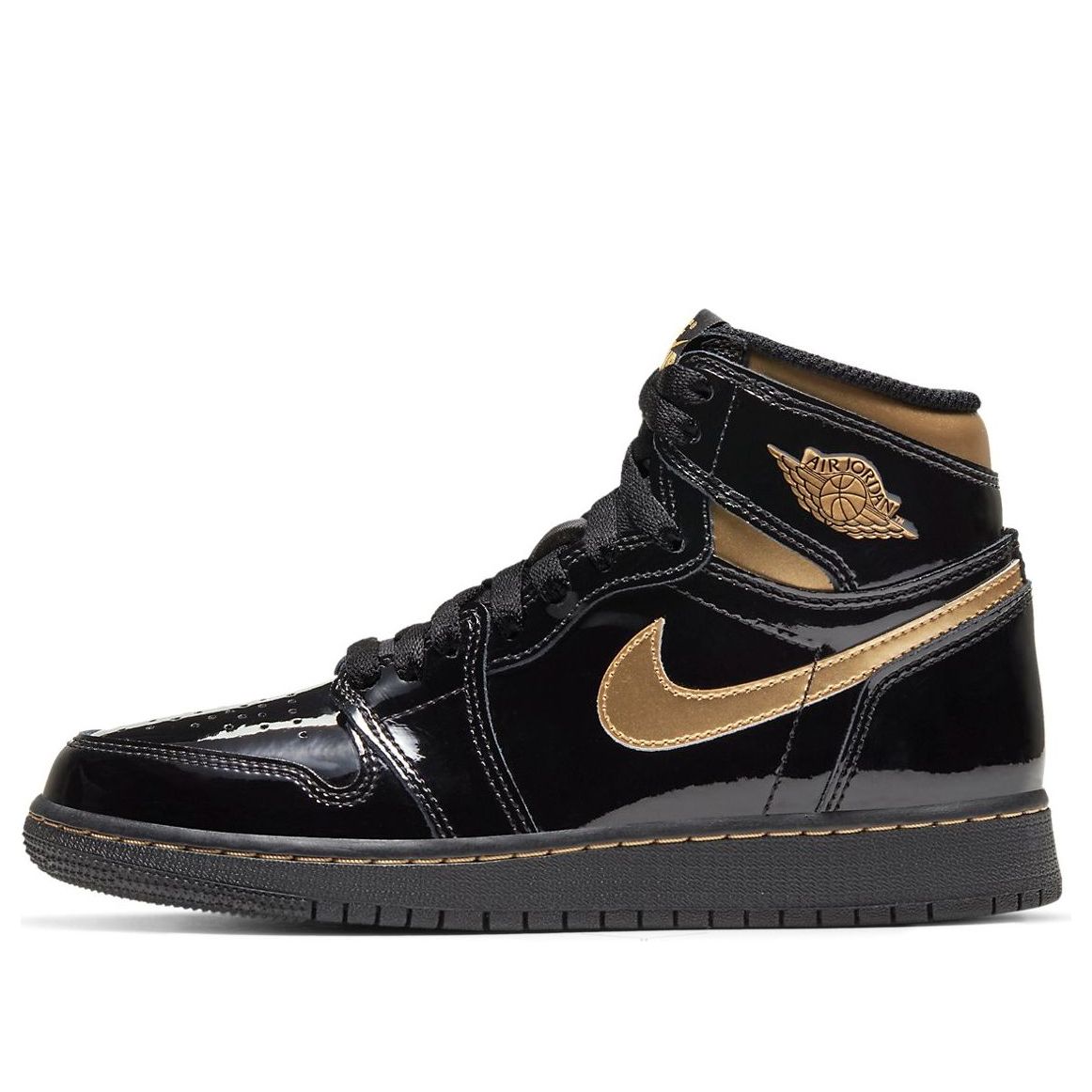 (GS) Air Jordan 1 Retro High OG 'Black Metallic Gold' 575441-032