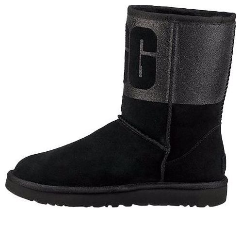 (WMNS) UGG Classic Short Sparkle 1096472-BLK