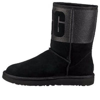 (WMNS) UGG Classic Short Sparkle 1096472-BLK