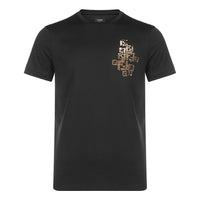 Men's FENDI Cotton Round Neck Short Sleeve Black T-Shirt FY0894A2F9F0QA1