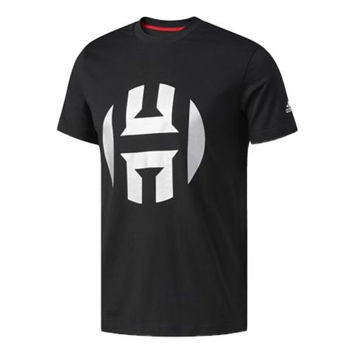 adidas Harden Logo Tee 2 Logo Basketball Short Sleeve Black CV8507