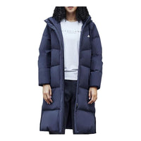 (WMNS) Skechers Casual Long Down Jacket 'Navy' P422W050-02MZ