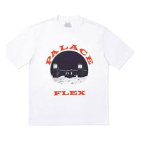 PALACE P-FLEX T-SHIRT WHITE Printing Short Sleeve Unisex P19SS026