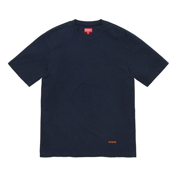 Supreme FW19 Week 8 University S/S Top Short Sleeve Unisex Navy Blue SUP-FW19-822