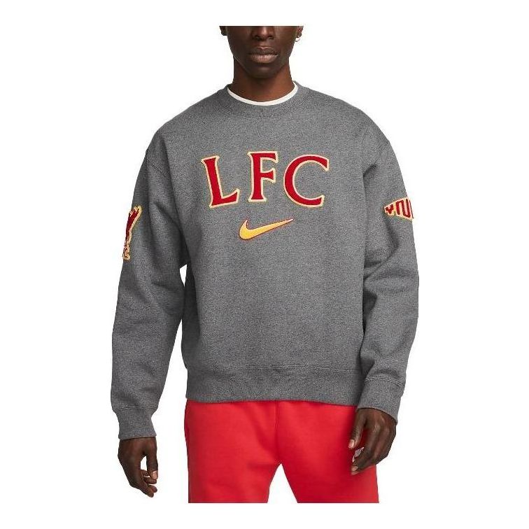 Nike Liverpool Fc Solo Swoosh Crewneck Sweatshirt 'Grey' FB2128-071