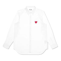 COMME des GARCONS PLAY Red Emblem Button Down 'White' AZ-B002-051-2