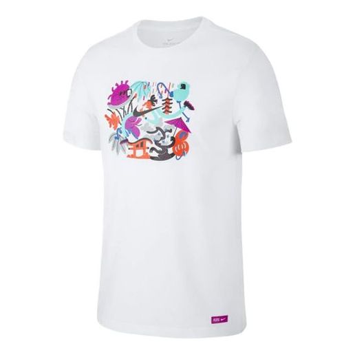 Nike Dri-FIT Tokyo Cartoon Printing Short Sleeve White CN8100-100