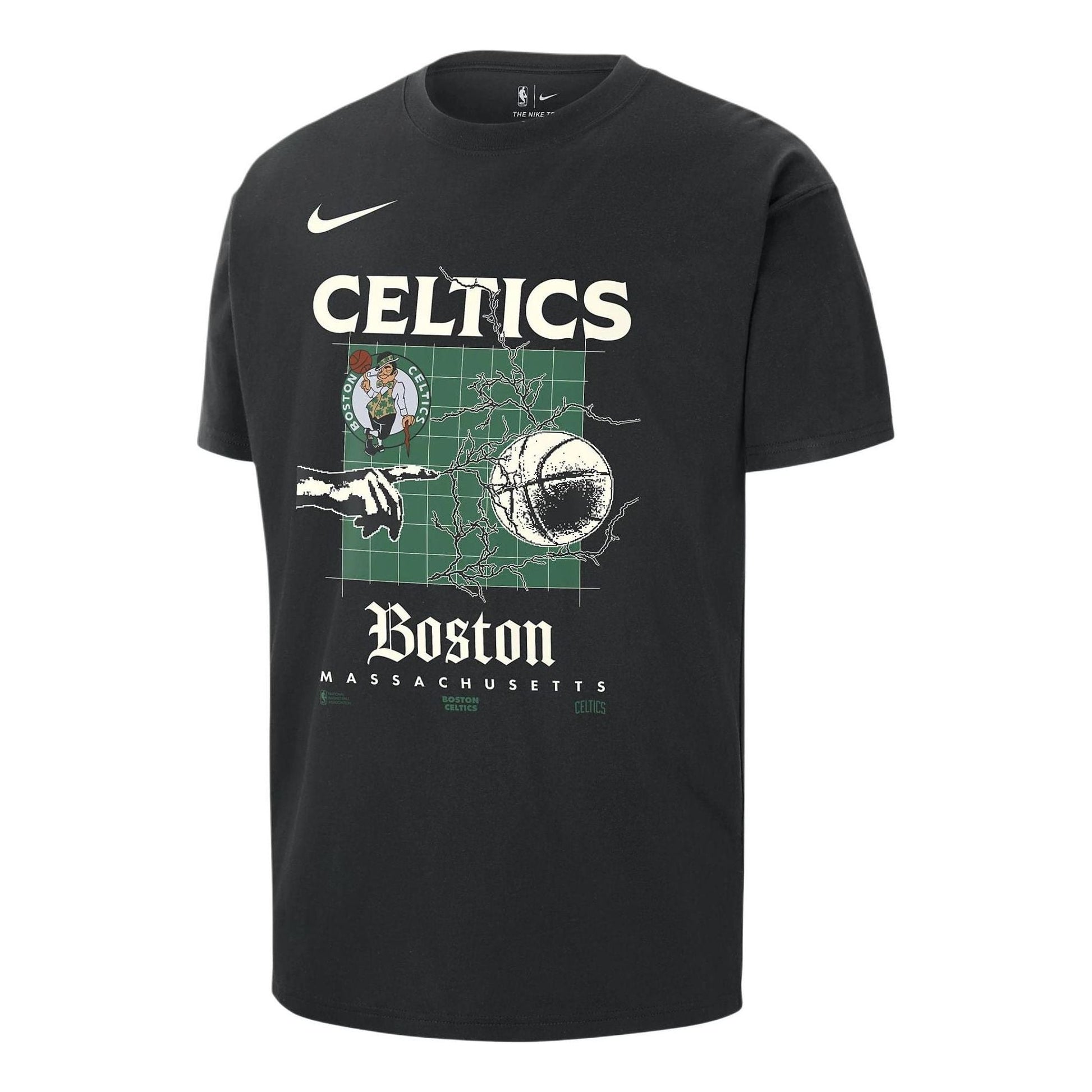 Nike NBA Max90 Boston Celtics Courtside T-shirt 'Black' FQ6098-010