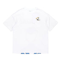 (WMNS) Li-Ning x Disney Crossover Sports Fashion Series Cartoon Printing Tee 'White Blue' AHSR540-1