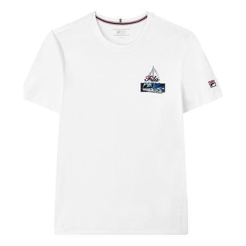 FILA Casual Sports Round Neck Short Sleeve White F11M121143F-WT