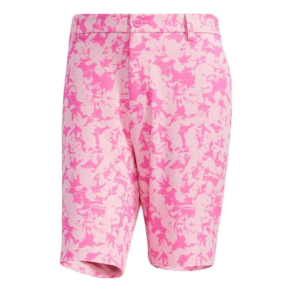 Men's adidas SS22 Solid Color Flowers Printing Shorts Pink Red GM0856