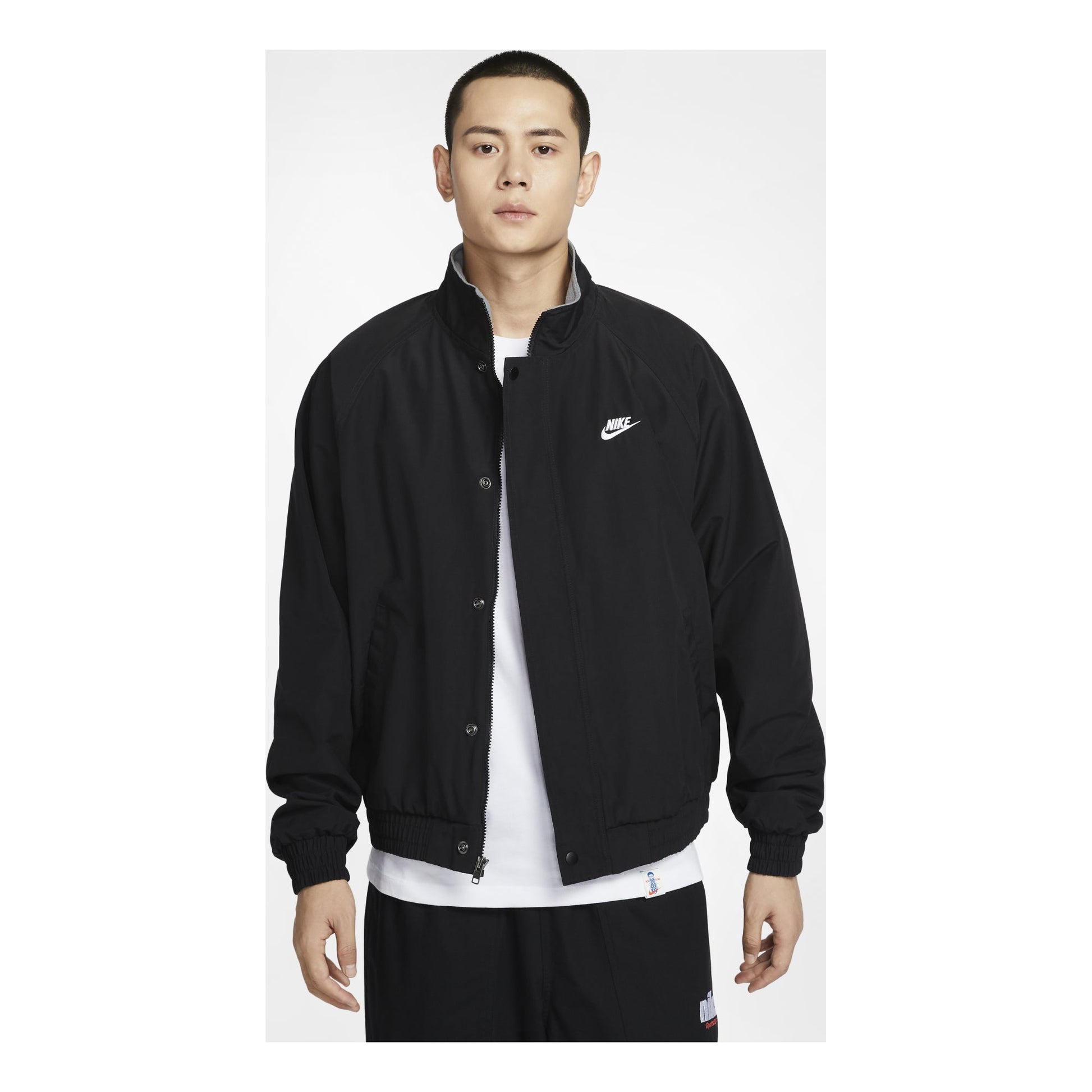 Nike Club Futura Jackets Asia Sizing 'Black White' FZ0657-010