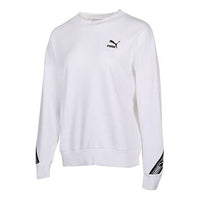 (WMNS) PUMA Casual Sports Round Neck Long Sleeves Hoodie White 596019-02