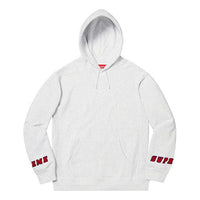 Supreme SS19 Wrist Logo Hooded Sweatshirt Unisex Gray SUP-SS19-10223
