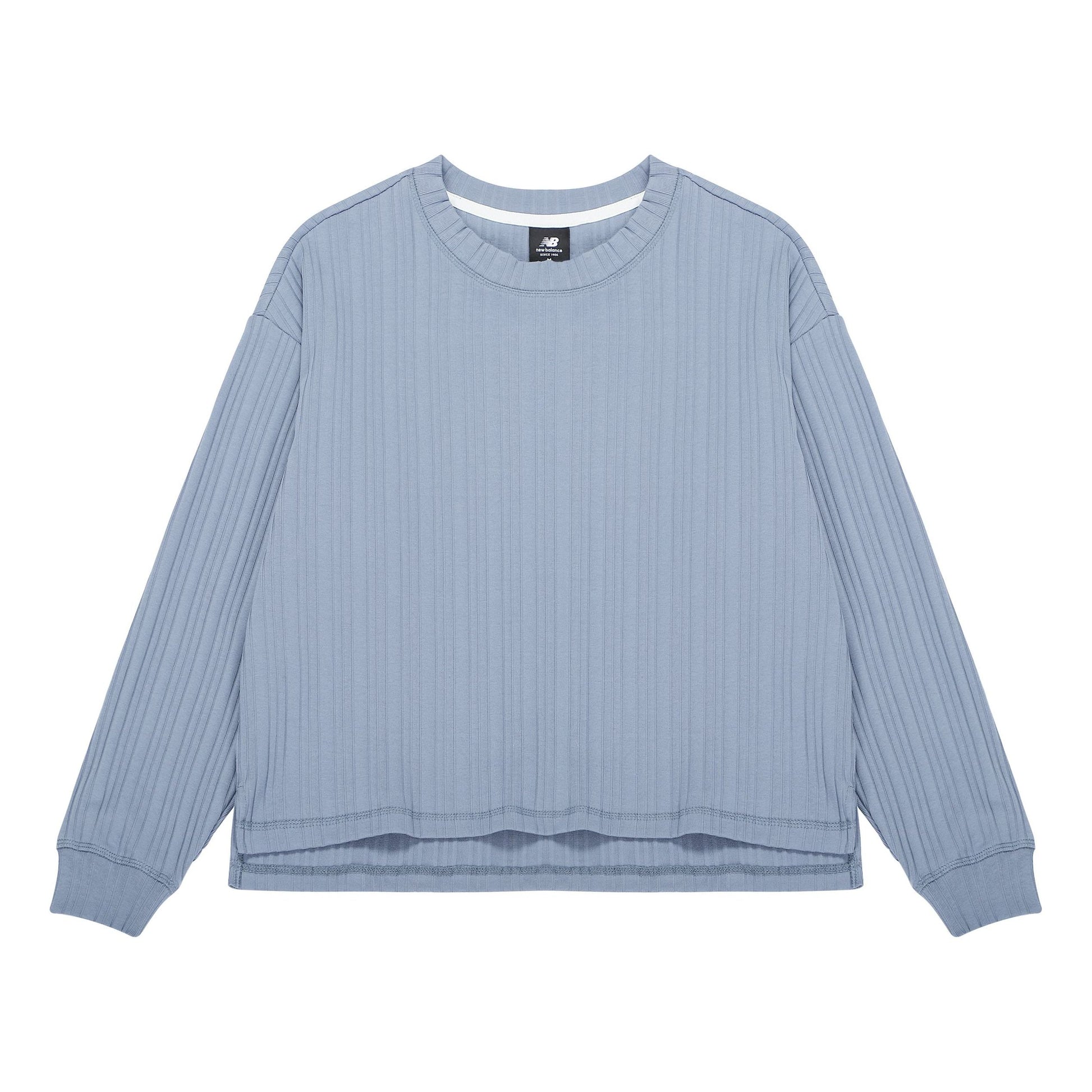 (WMNS) New Balance Casual Rib-Knit Top Asia Sizing 'Blue' AWT23319-AGY