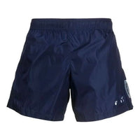 Men's Off-White SS21 Logo Navy Blue Pants OMFA003R21FAB0014501