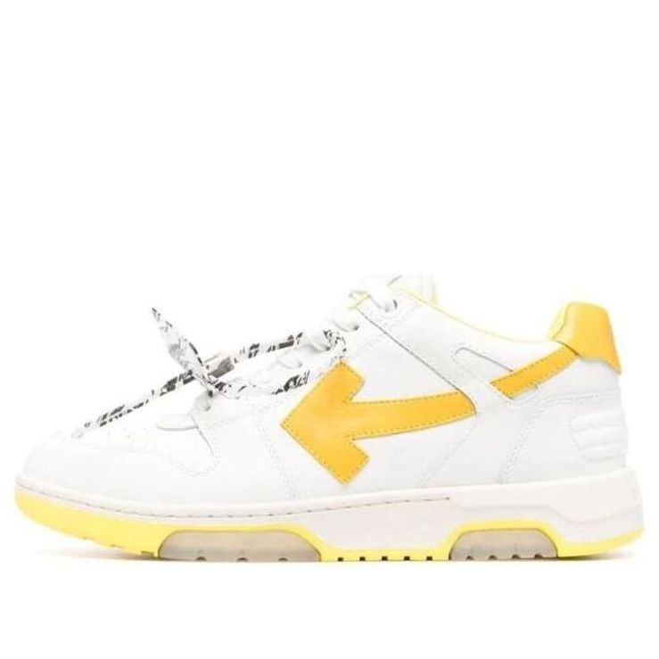 Off-White Out Of Office Sneakers Leisure Shoes White/Yellow OMIA189R21LEA0010118