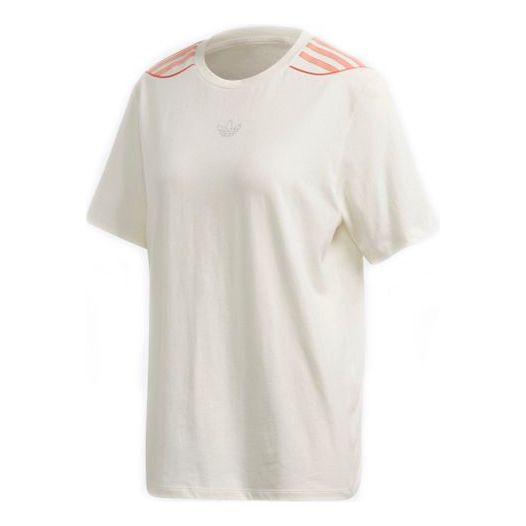 (WMNS) adidas originals Stripe logo Short Sleeve White FM1944