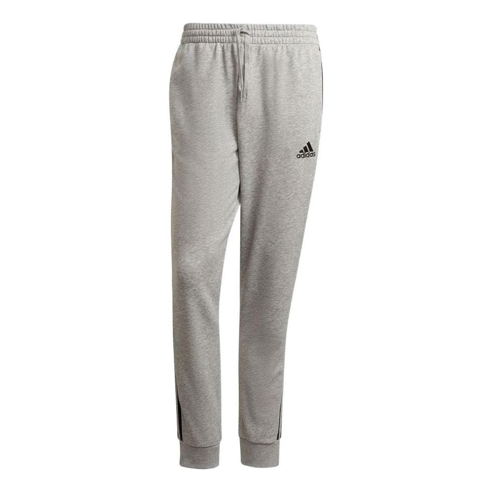 Men's adidas Side Stripe Logo Bundle Feet Sports Pants/Trousers/Joggers Japanese Version Gray GK8889