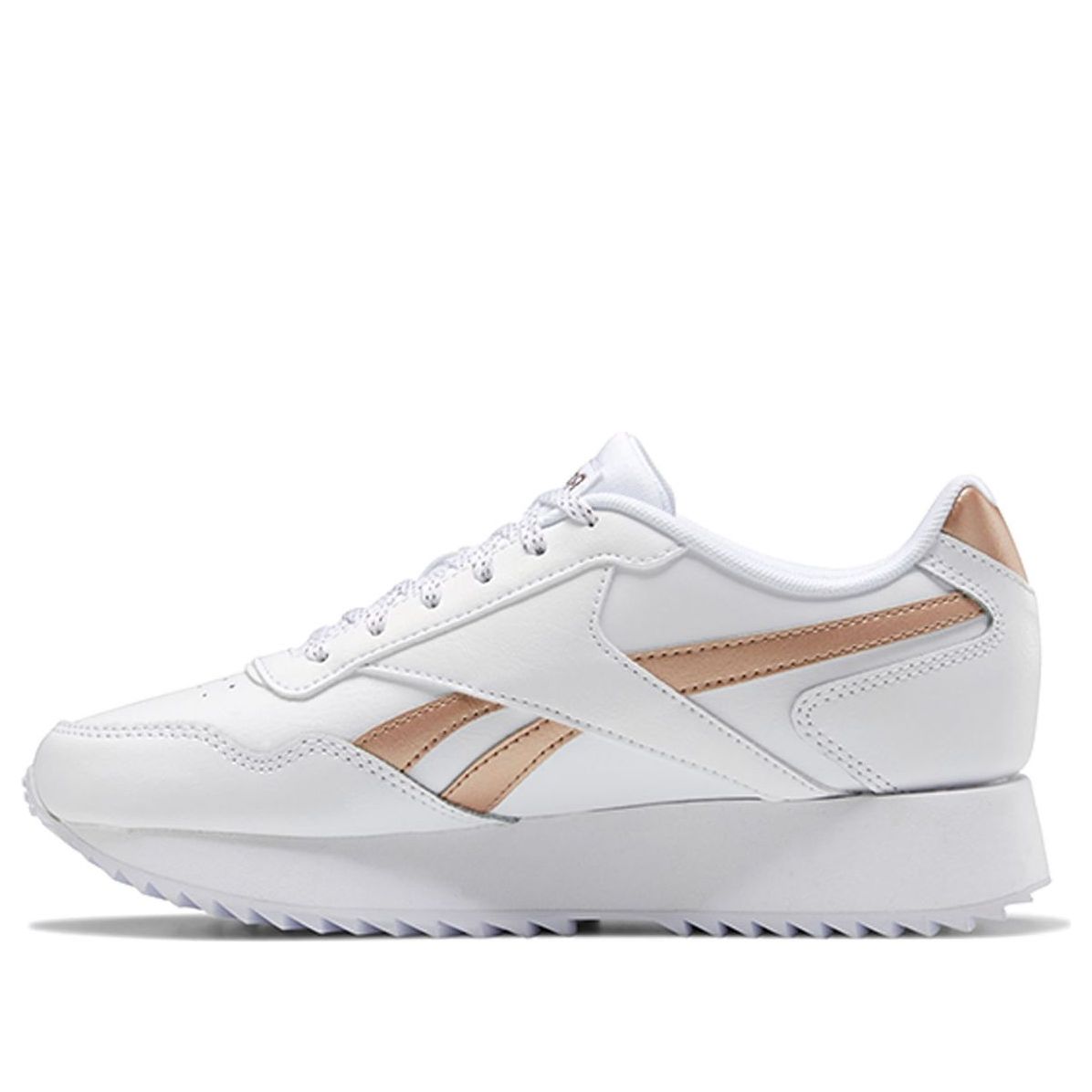 (WMNS) Reebok Royal Glide Ripple Double 'White Brown' FZ0967