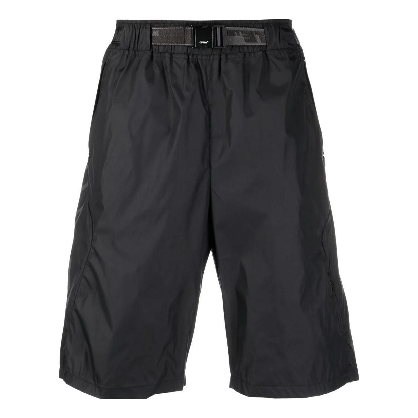 Off-White Slide-Buckled Bermuda Shorts 'Black' OMVH018C99FAB0011001