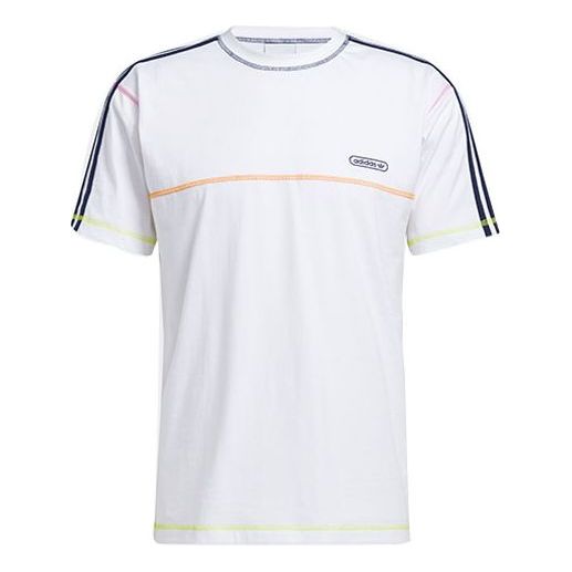 adidas originals Casual Round Neck Pullover Sports Short Sleeve White GN3885