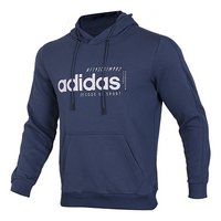 adidas Alphabet Logo Printing hooded Drawstring Blue EI4635