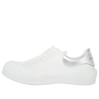 Alexander McQueen Deck Lace Up Plimsoll Sneakers 'White Silver' 705205WICE29071
