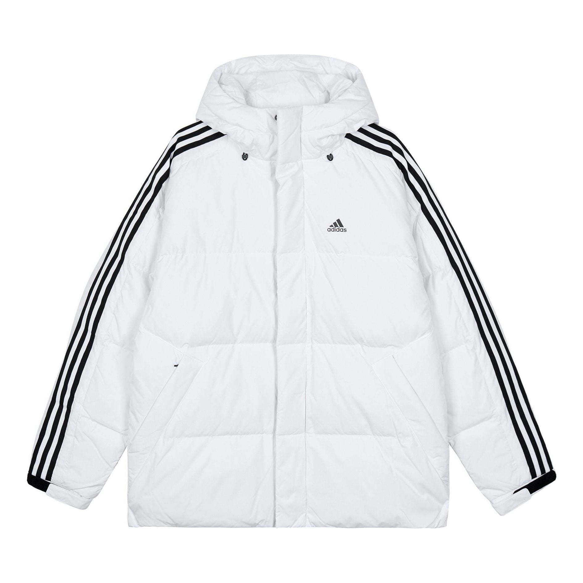 adidas 3-Stripes Puff Down Jackets 'White Black' IT8731