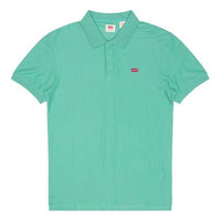 Men's Levis Lapel Embroidered Short Sleeve polo Light Green Polo Shirt 85896-0000