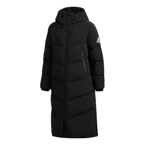 Men's adidas Sleeve Long Black Hooded Down Jacket CK8616