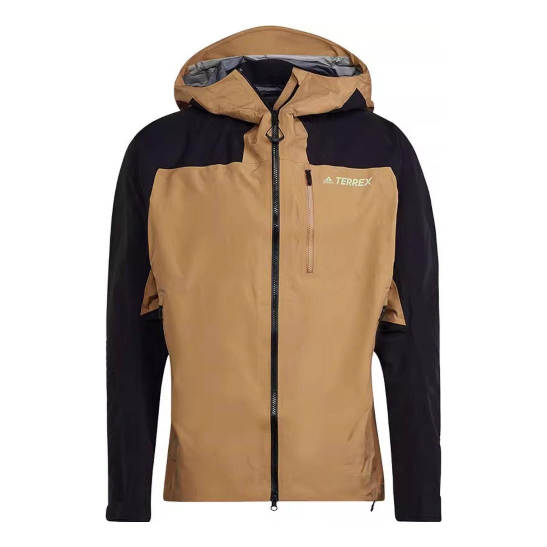 adidas Terrex Techrock GORE-TEX PRO Rain Jacket Asia Sizing 'Tan Black' HA5517