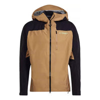 adidas Terrex Techrock GORE-TEX PRO Rain Jacket Asia Sizing 'Tan Black' HA5517