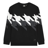 New Balance Sweatshirt Asia Sizing 'Black White Grey' 5CC37253-BK