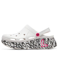 (WMNS) Skechers Max Cushioning Foamies 'White Black Pink' 111324-WHT
