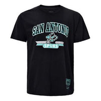 Mitchell Ness NBA Series San Antonio Spurs Printing Short Sleeve Couple Style Black MN13S29-SAS-BLACK