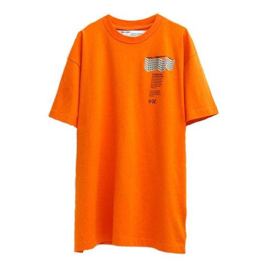 Off-White Logo Printing Short Sleeve Orange OMAA038R201850071988