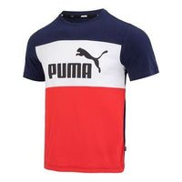 PUMA Ess Colorblock Logo Tee 'Red' 677859-06