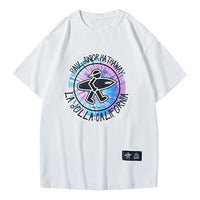 PJs Vigor Multi-Color Pattern Printing Short Sleeve Unisex White 20SSTS1020-P