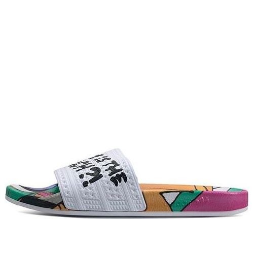 adidas Adilette Slides Multicolor 'White' CQ3096