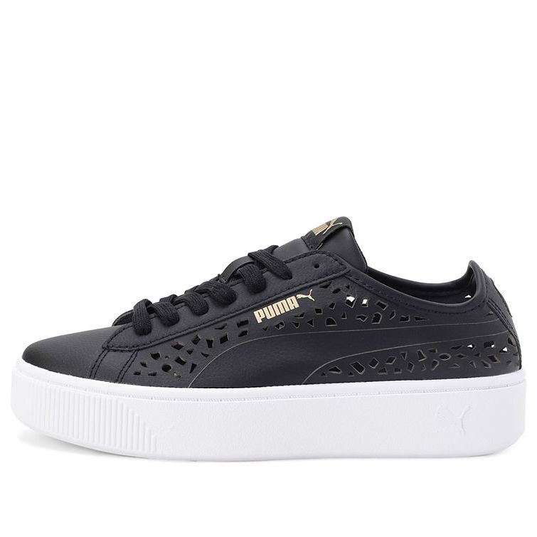 (WMNS) PUMA Vikky Stacked Laser Cut SoftFoam Sneakers Black 369378-01
