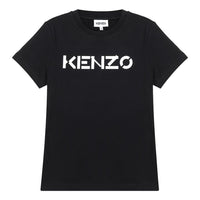KENZO FW20 Logo Pattern Round Neck Short Sleeve Black FA62TS8414SJ-99