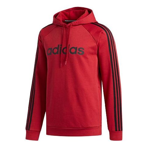 Men's adidas 3s Lin Fl P/o logo Printing Casual Sports Red ED6932