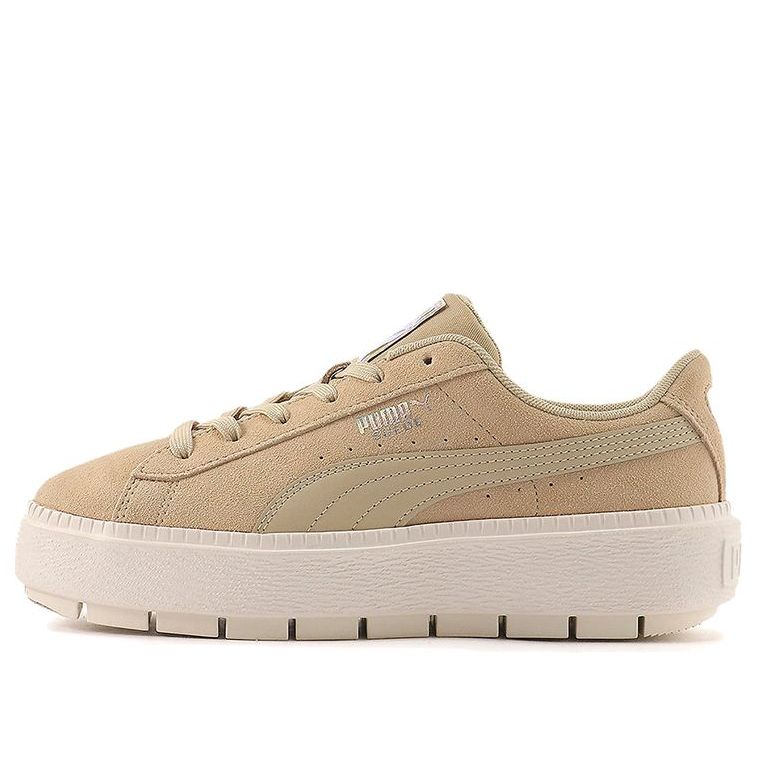 (WMNS) PUMA Suede Platform Trace Light Casual Sneakers Brown 373695-03