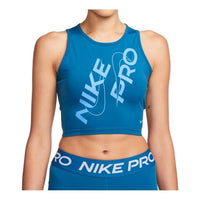 (WMNS) Nike Pro Dri-FIT Crop Tank Top 'Blue' FB5261-457
