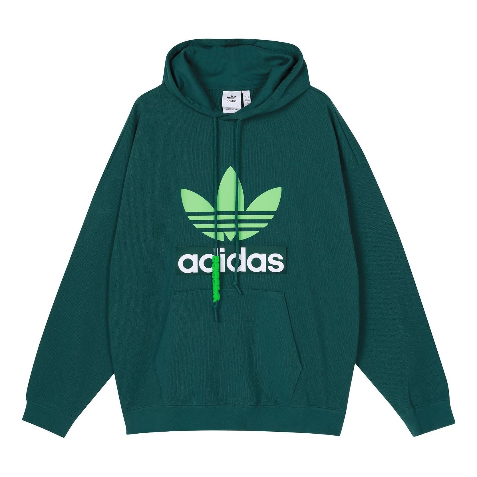 Men's adidas originals Big Trfl Contrasting Colors Logo Sports Forest Green H09351