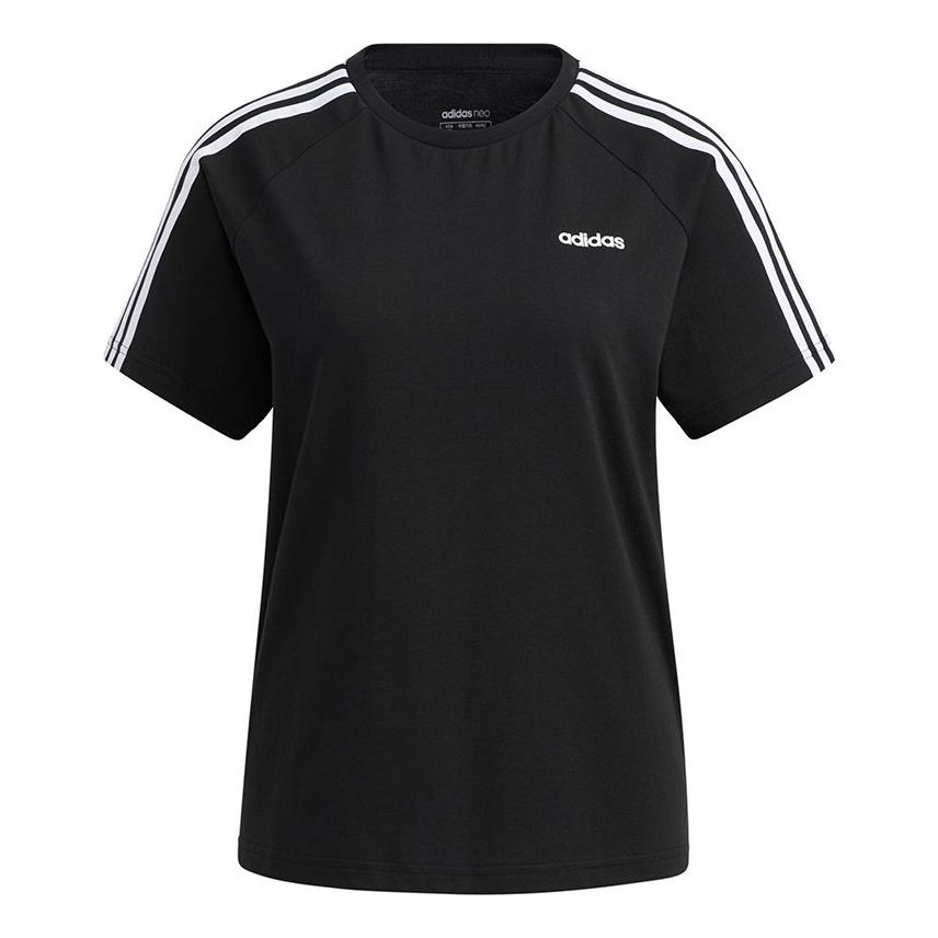 (WMNS) adidas neo Esntl3s Tee Sports Short Sleeve Black H65454