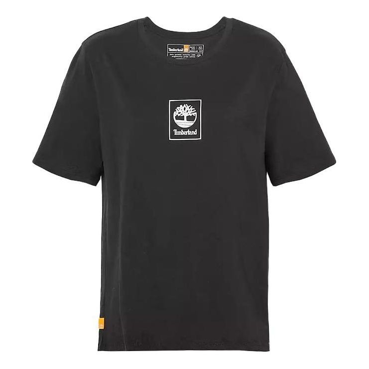 (WMNS) Timberland Stack Logo Regular T-Shirt 'Black' A69AW-001