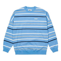 Palace Stripe Drop Shoulder Crew 'Blue' P22ES066